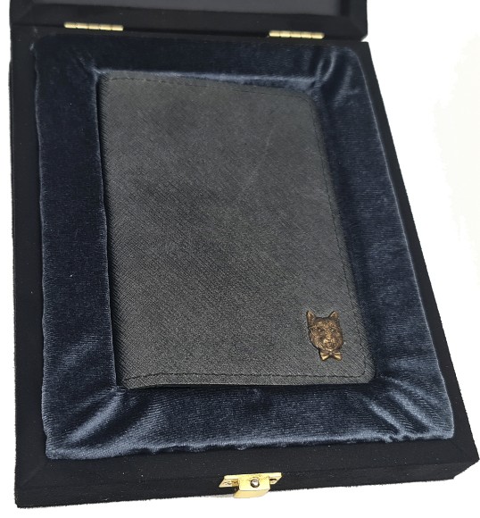 Обложка для паспорта "Saffiano" с накладкой "Вест" (в подарочной коробке)
