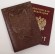 Обложка для паспорта "Хипстер Вест" кожа (3D) цвет коричневый