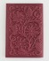 Обложка для паспорта "Цветы Ромашки" кожа (3D) цвет бордо