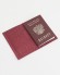 Обложка для паспорта "Цветы Ромашки" кожа (3D) цвет бордо
