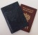 Обложка для паспорта "Хипстер Корги" кожа (3D) цвет синий