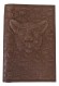 Обложка для паспорта "Хипстер Корги" кожа (3D) цвет коричневый