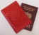 Обложка для паспорта "Хипстер Корги" кожа (3D) цвет красный