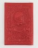 Обложка для паспорта "Герб СССР и Гагарин" кожа (3D) цвет красный