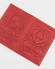 Обложка для паспорта "Герб СССР и Гагарин" кожа (3D) цвет красный