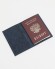 Обложка для паспорта Multicoloured "Цветы Ромашки" кожа (3D) цвет синий