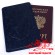 Обложка для паспорта "Хипстер Кролик" (натуральная кожа) синий