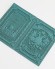 Обложка для паспорта "Герб РФ и Московская Соборная Мечеть" кожа (3D) цвет бирюза