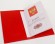Обложка для паспорта "Хищник Лев" кожа (3D) цвет красный