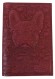 Обложка для паспорта "Хипстер Бульдог" кожа (3D) цвет бордо