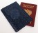 Обложка для паспорта "Хипстер Бульдог" кожа (3D) цвет синий