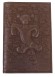 Обложка для паспорта "Хипстер Тигруля" кожа (3D) цвет коричневый