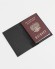 Обложка для паспорта "Герб СССР и Сталин" кожа (3D) цвет чёрный