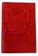 Обложка для паспорта "Хипстер Бульдог" кожа (3D) цвет красный